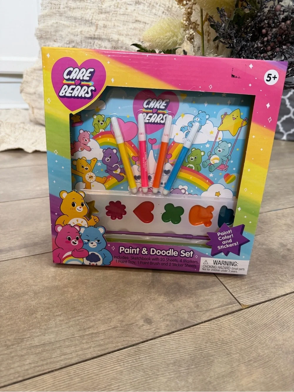 New Care Bears Paint & Doodle Sketchbook, Paint, Markers Stickers Kids Craft Set